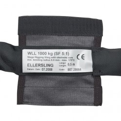 Eller 70412 Steel Sling 1 Ton WLL. Black